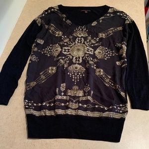 Marchesa Voyage black design sweater